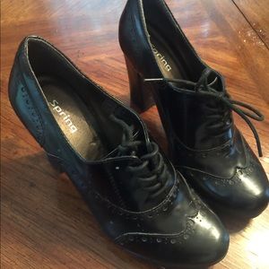 Black Patent Lace Up Shoes